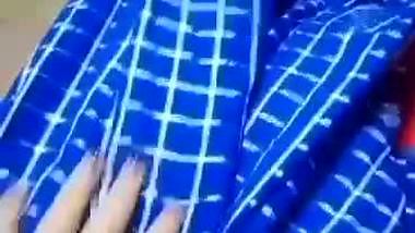 Chubby village aunty showing muskmelon big boobs