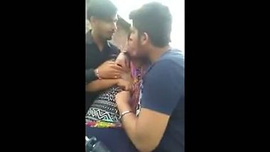 Hot large billibongs desi legal age teenager beauty receives her tits crammed in threesome!