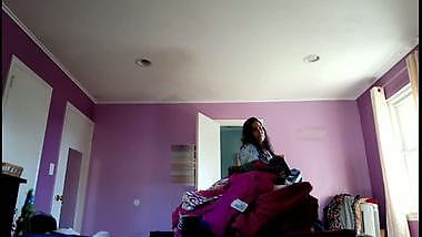 Spying on matured desi aunty dressing in bedroom