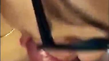 Big boob lady gives an Indian blowjob to her lover