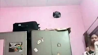 Sister changing dress caught on camera by brother